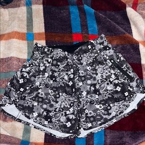 Lululemon Athletica Black and White Athletic Shorts